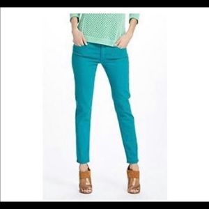 AG Stevie Ankle Teal Slim Straight Leg